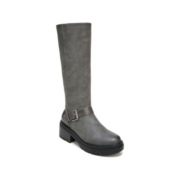 NATURALIZER Womens Gray Snake 1" Platform Wide Calf Adler Boots 8 M WC - Picture 1 of 4